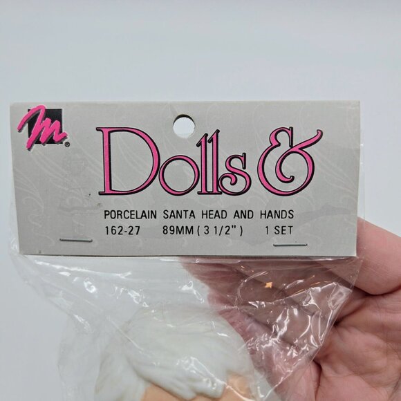 Santa Claus Doll Head And Hands 3.5” Mangelson’s Porcelain 1993 VTG BNIP 162-27 - Picture 3 of 4